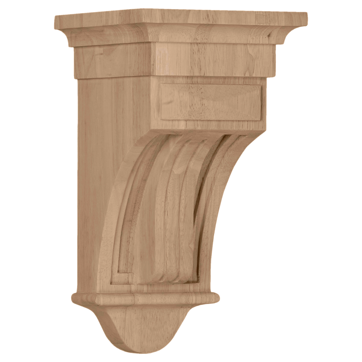 COR06X06X12RA Raised Fluting Corbel 6 1/2"W x 6 1/2"D x 12"H